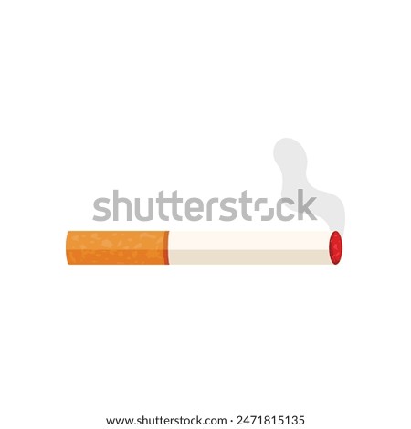 Cigarette icon in flat style. Smoking vector illustration on isolated background. Tobacco sign business concept.