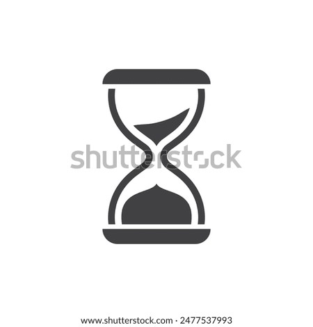 Hourglass icon in flat style. Sandglass vector illustration on isolated background. Sand clock sign business concept.