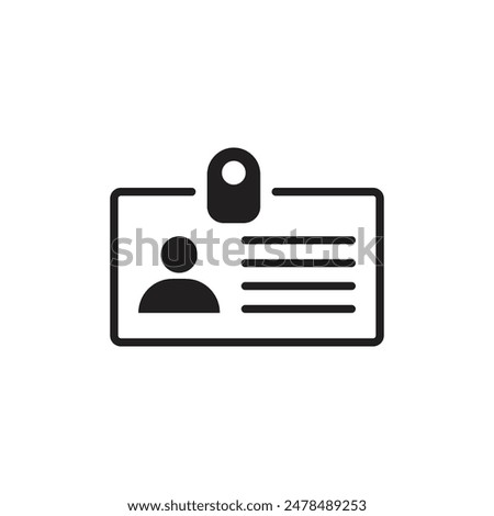 Driver license icon in flat style. Identification document vector illustration on isolated background. Profile card sign business concept.