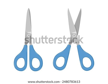 Scissor icon in flat style. Cutting hair equipment vector illustration on isolated background. Hairdressing sign business concept.