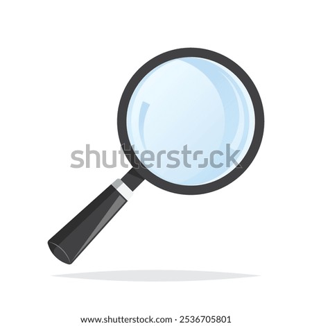 Magnifying glass icon in flat style. Loupe vector illustration on isolated background. Searching sign business concept.