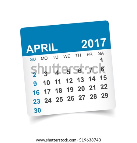 Free Vector 2016 Calendar April | Download Free Vector Art | Free-Vectors