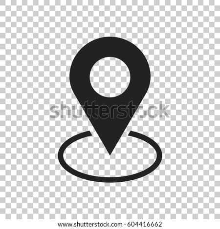 Pin icon vector. Location sign in flat style isolated on isolated background. Navigation map, gps concept.
