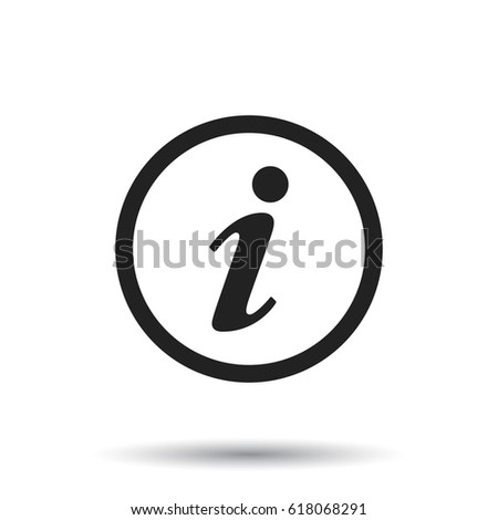 Information Icon vector illustration in flat style isolated on white background. Symbol for web site design, logo, app, ui.