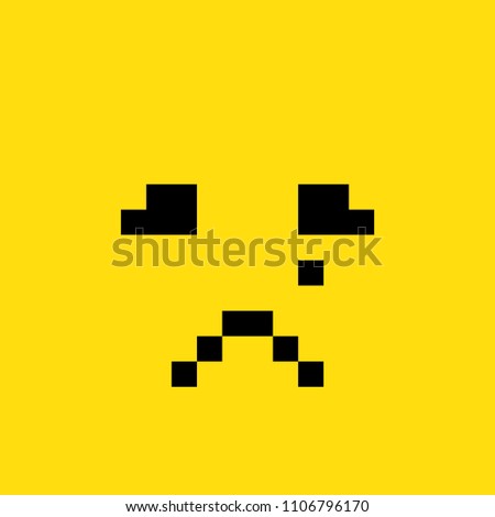 emoji sad face with tears emoticon for internet applications, editable vector