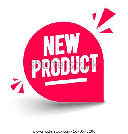 Vector Illustration Red New Product Bagde. Modern Web Banner Element