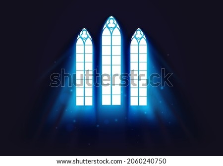 Similar – Image, Stock Photo Church window with light and shadow / St. Petri zu Lübeck