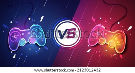 Player Versus Concept. Game Or Esport Battle.