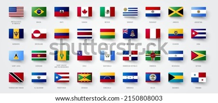 Giant North And South America Flag Set