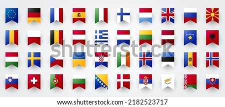 Giant Europe Flag Or Ribbon Set