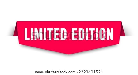 Website Bookmark Label With Text Limited Edition