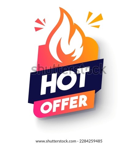 Dynamic Label With Flame Icon And Text Hot Offer