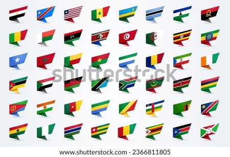 Giant Africa Flag Set With African Flags