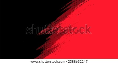 Red And Black Grunge Splatter Split Background.