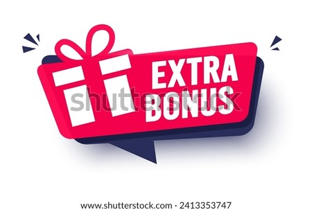 Dynamic Banner With Gift Icon And Text Extra Bonus