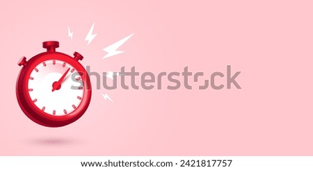Ticking Stopwatch Ad With Blank Copy Space