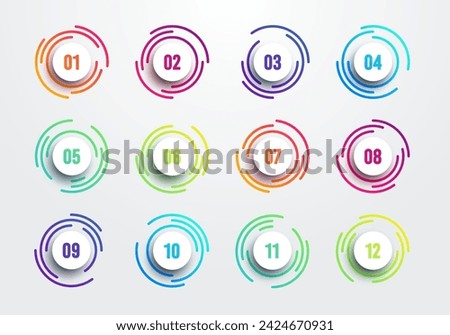 Colorful Round Button Or Bullet Pionts