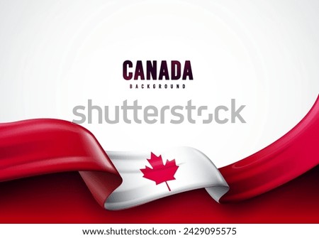 Waving Canadian Flag. Canada Background Concept. 