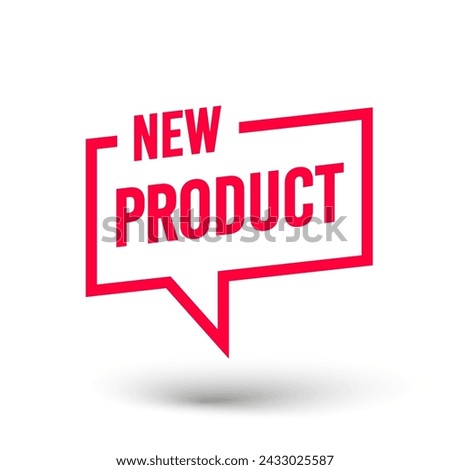 Outline Speech Bubble With Text New Product