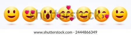 Happy And Lovely Emoticon Set 