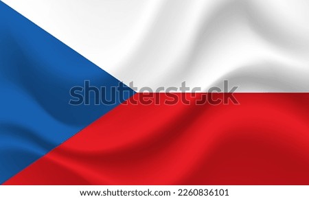 Flag of Czechia. Czechia flag illustration. Official colors and proportion correctly. Czech Republic background. Czech Republic flag.