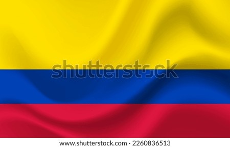 Colombia flag. Flag of Colombia. Colombian flag illustration. Colombian background, banner.