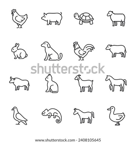 Animal icon set vector illustration