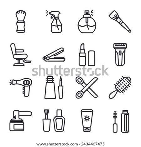 Beauty Salon icon set vector illustration