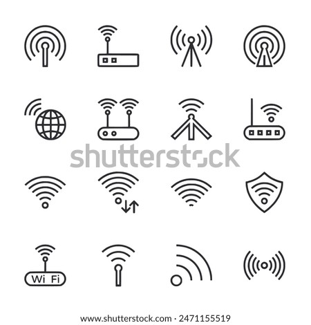 Wifi icon set vector illustration