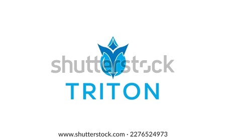 triton and water drop logo