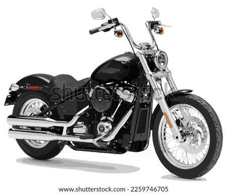 art bike black motor cycle design vector template white isolated background