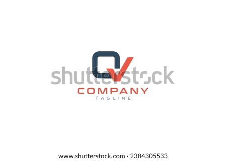 letter q check vector template logo design