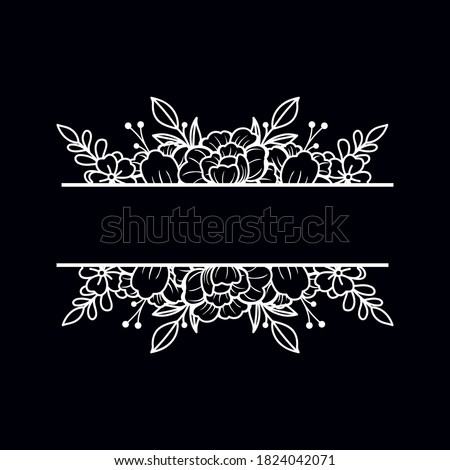 Floral cut file with space in the midle