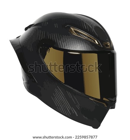 black helmet art design vector