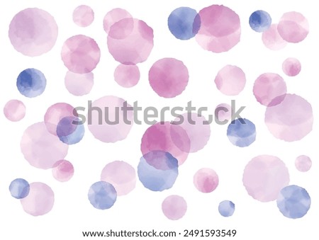 Watercolor popping pink and purple cute polka dots