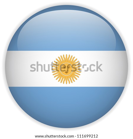 Vector - Argentina Flag Glossy Button