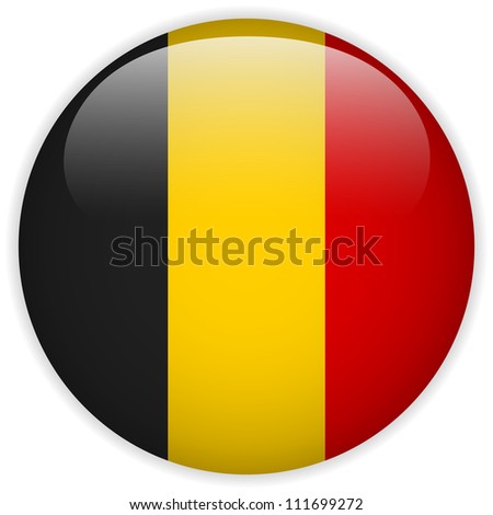 Vector - Belgium Flag Glossy Button