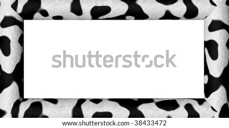 3d Generated Modern Frame Representing Cow Fur Of Black And White ...