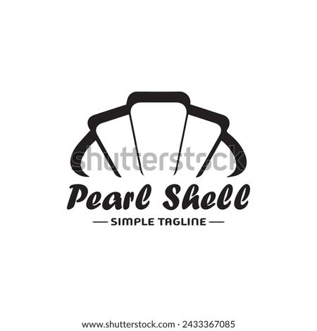 Pearl shell stylized logo design. Suitable for jewelry stores or accessories businesses