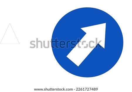 icon vector image of a command to slightly turn right