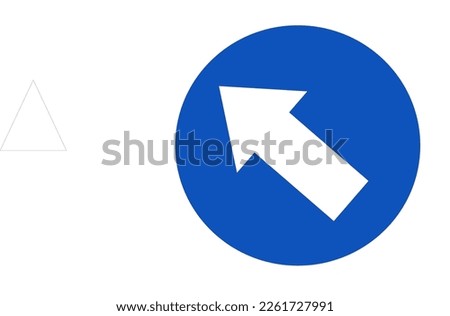 command vector image icon for a slight left turn