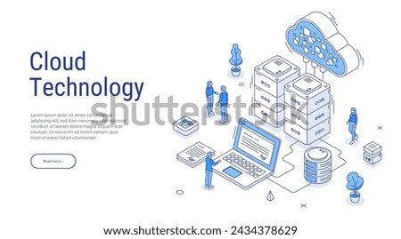 Concepts cloud storage isometric. Online Computing Storage 3D isometry concept. Cloud computing or storage vector illustration. Online computing technology. Cloud data storage 3d isometric.