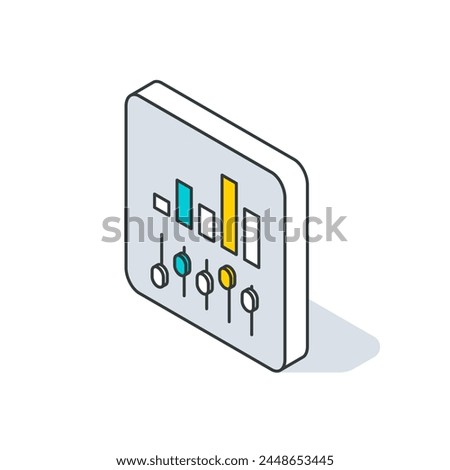 an isometric icon of a cisco logo on a white background