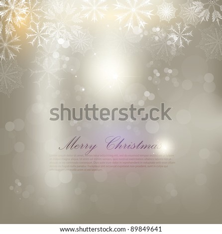 abstract Christmas background with snowflakes