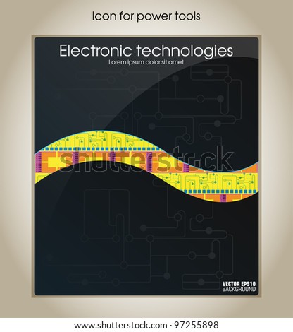 Abstract background of digital technologies.vector Computer Processor