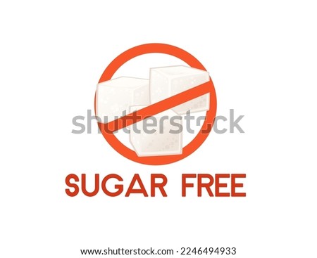Tea Bags with sugar free label vector illustration isolated on white background