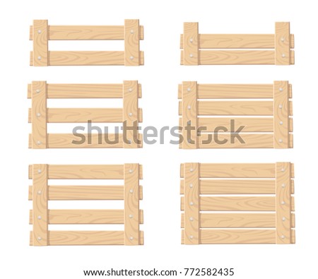 3D Wooden Crate Vectors 3D Wooden Crate Vectors