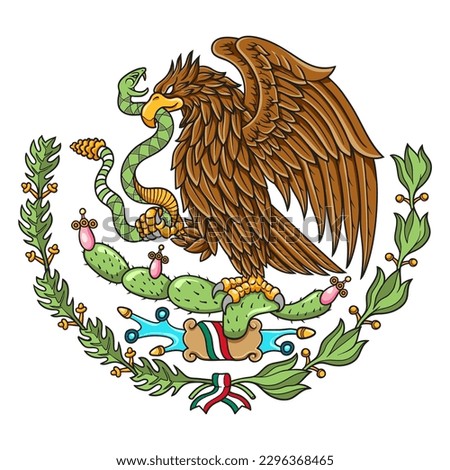 symbol of mexico national flag illustration