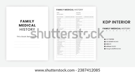 Family Medical History Checklist Form Printable Template. Family Medical History Checklist. Printable Family Medical History Form Template