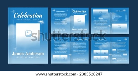 Funeral program and funeral ceremony template design